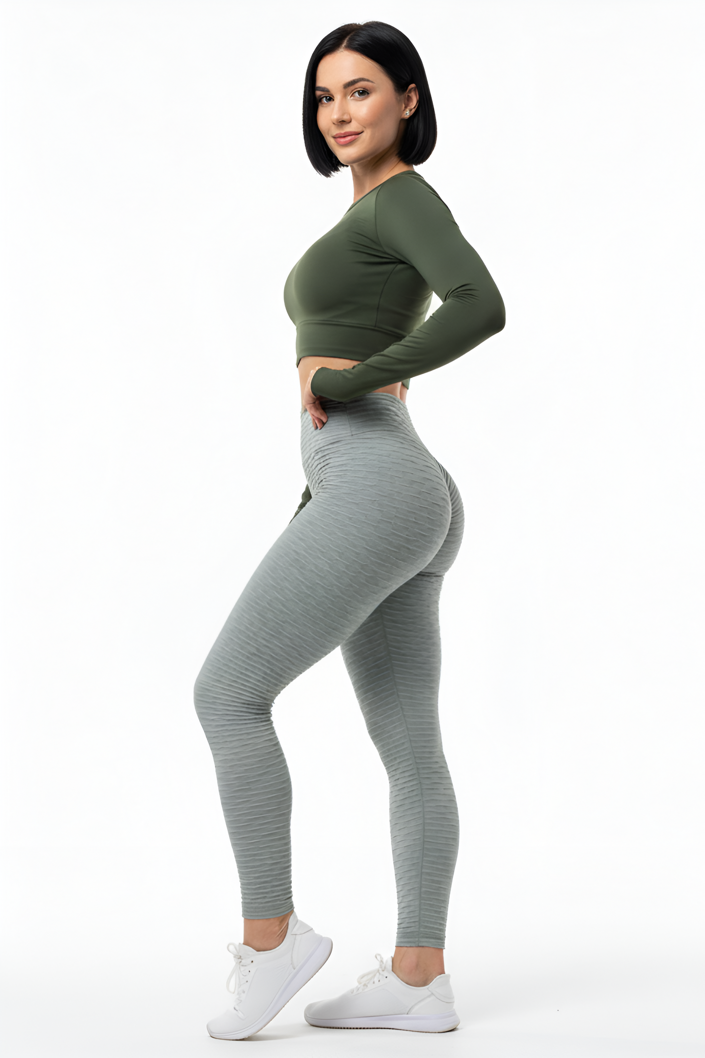 Viral Textured Butt-Lifting Leggings | Honeycomb Fabric & Cellulite-Hiding