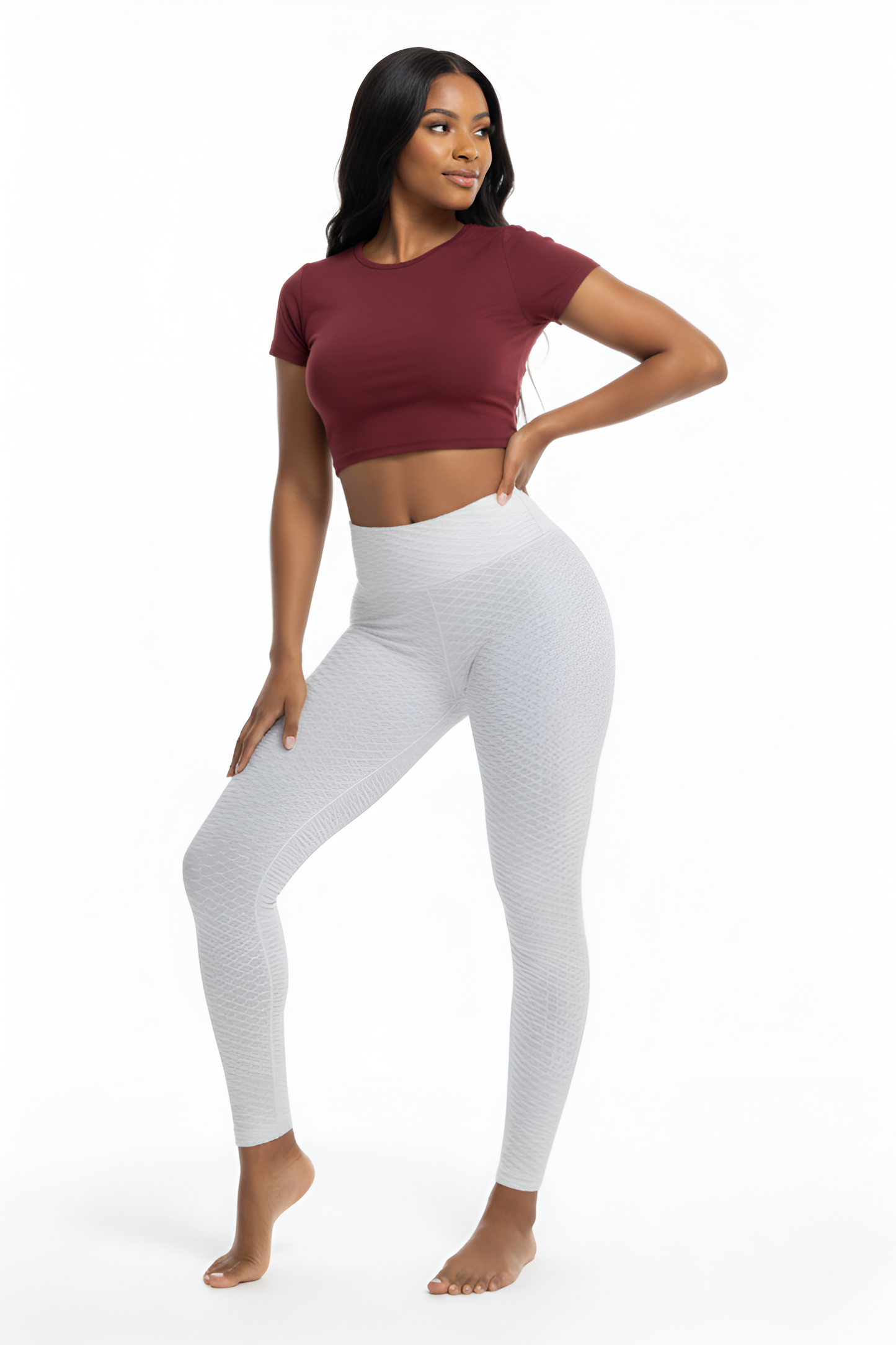 Viral Textured Butt-Lifting Leggings | Honeycomb Fabric & Cellulite-Hiding