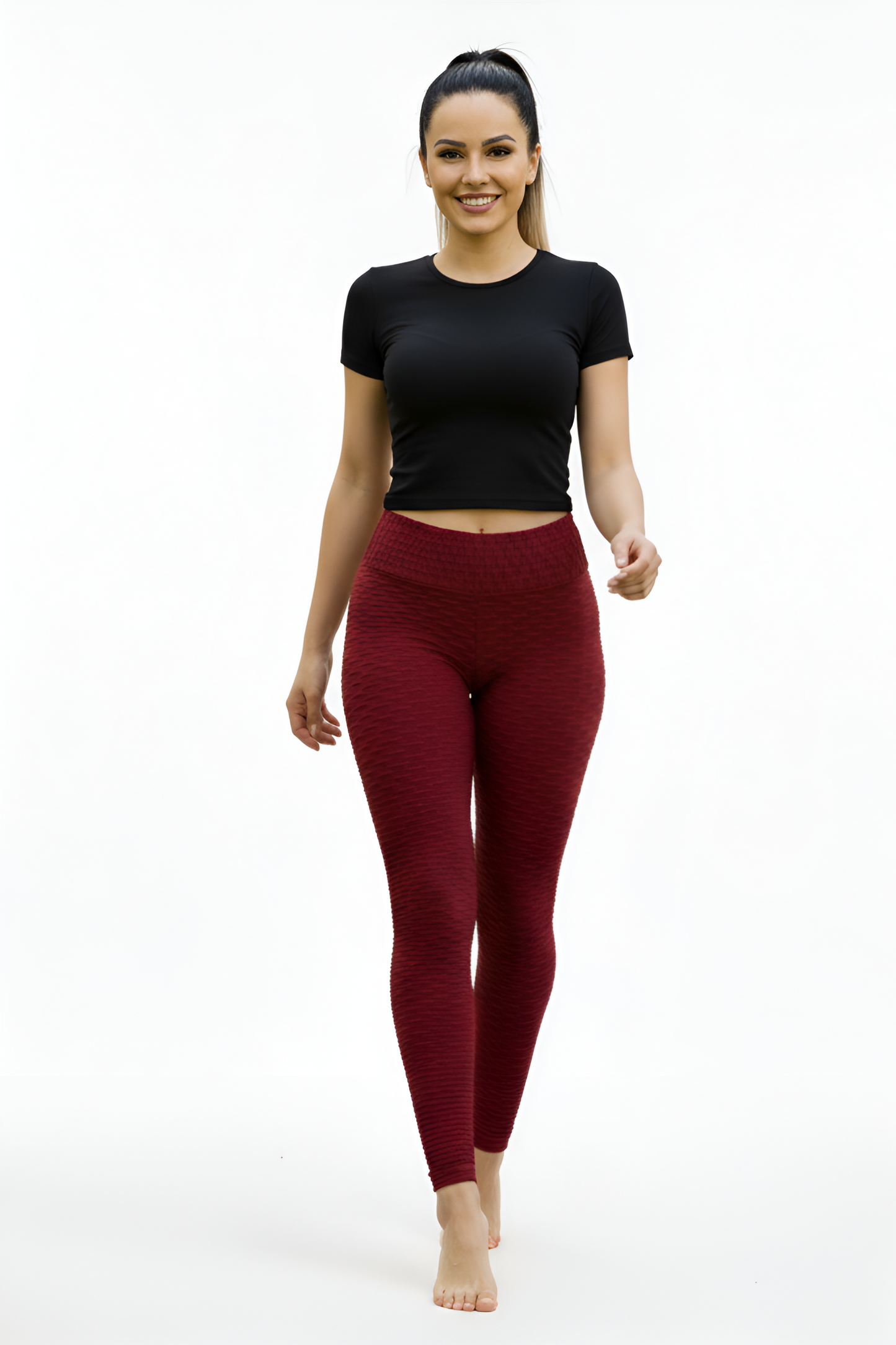 Viral Textured Butt-Lifting Leggings | Honeycomb Fabric & Cellulite-Hiding