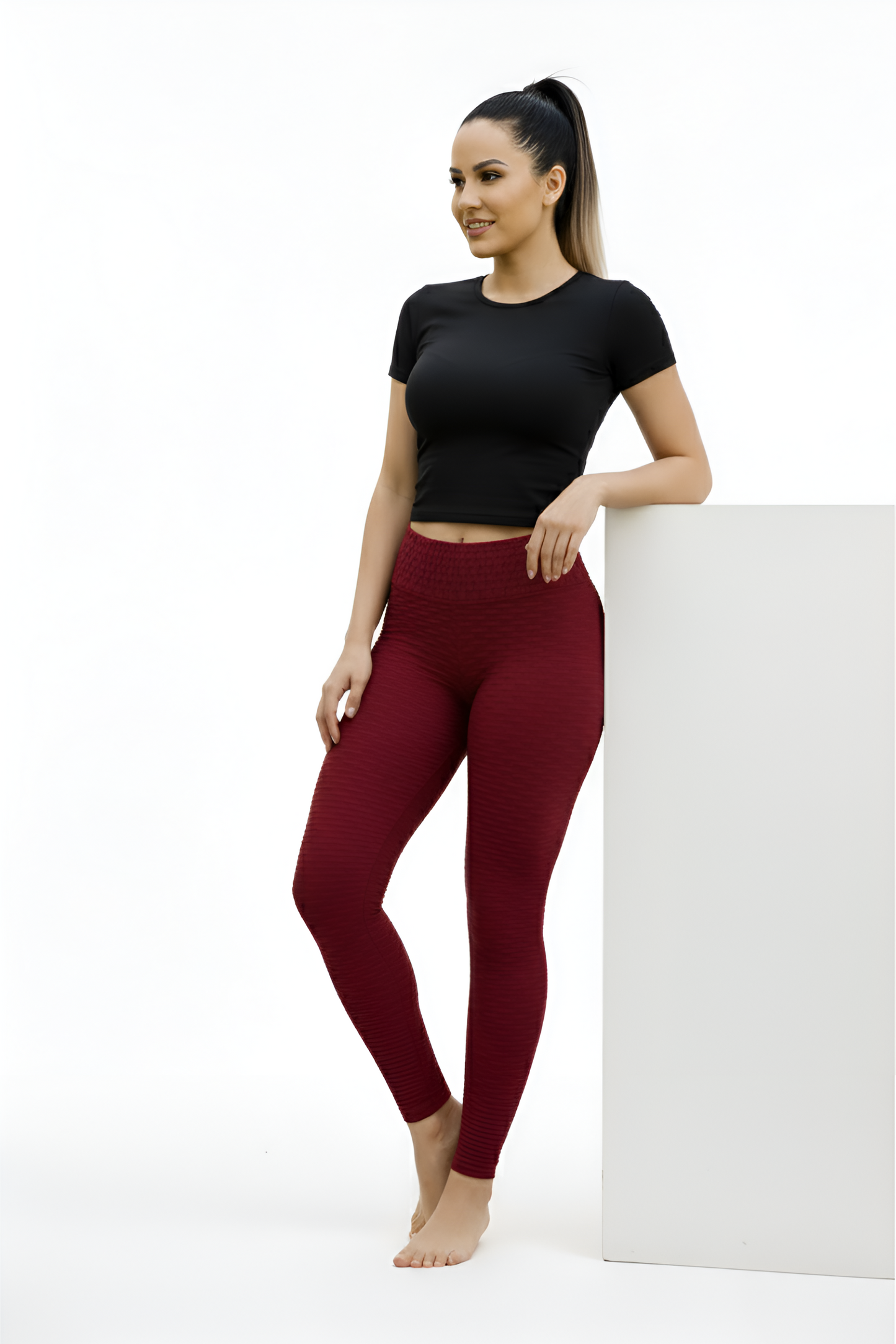 Viral Textured Butt-Lifting Leggings | Honeycomb Fabric & Cellulite-Hiding