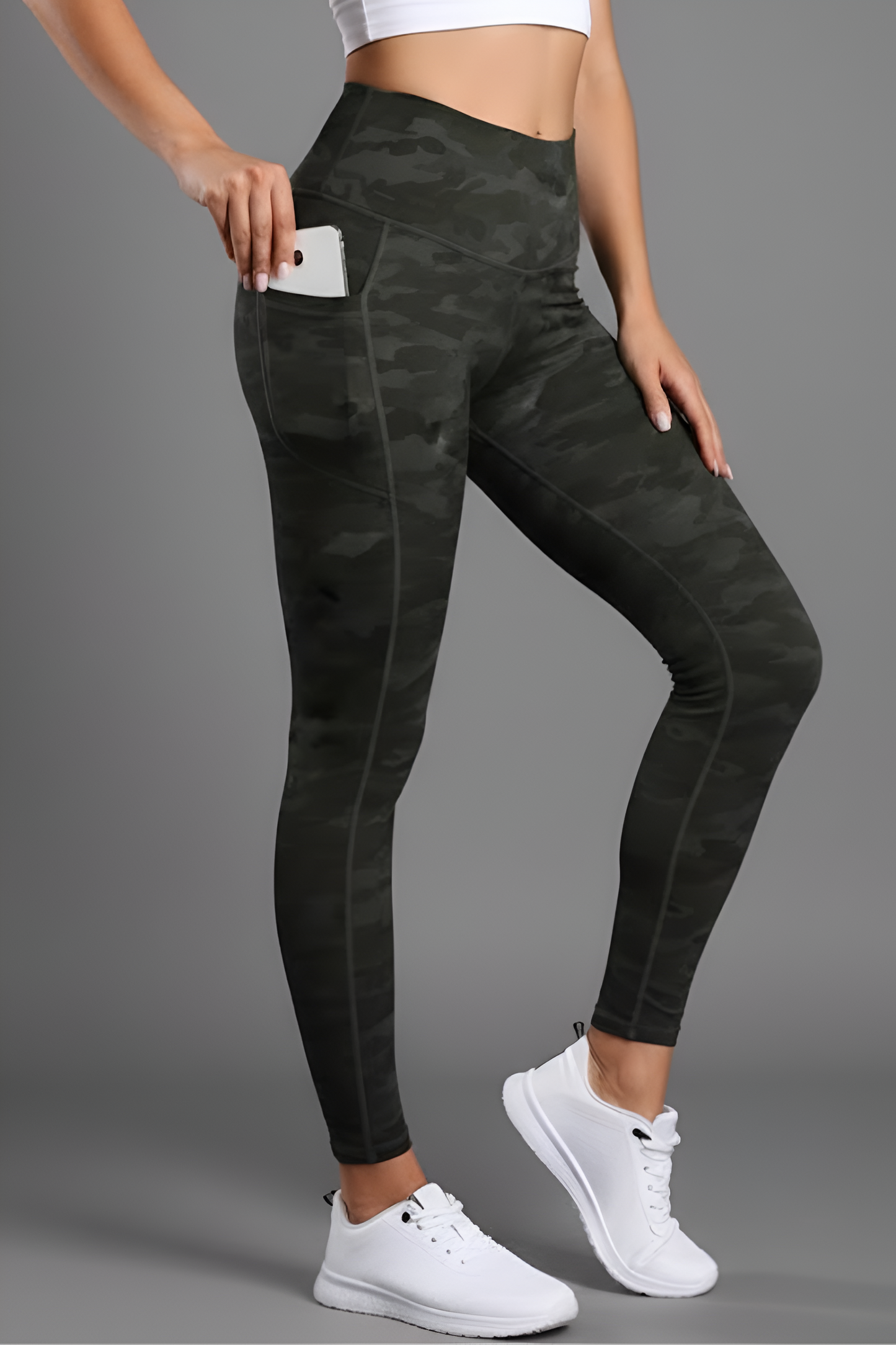 High-Waist Pocket Yoga Leggings for Women - Tummy Control & Phone Security