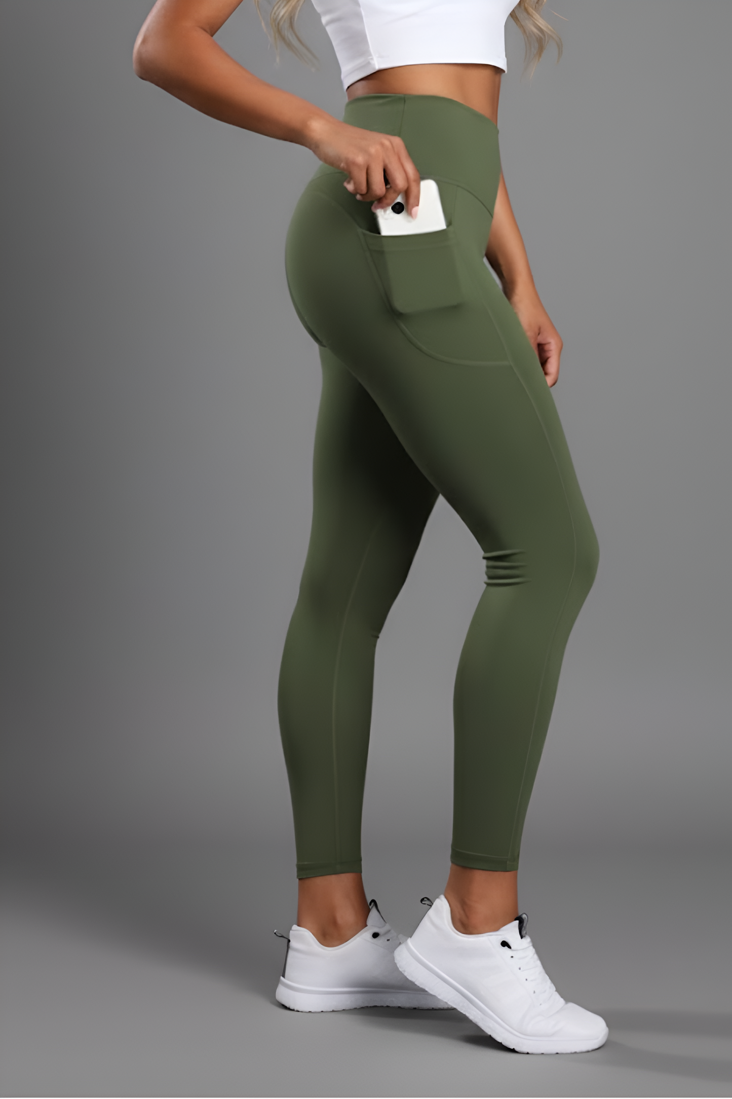 High-Waist Pocket Yoga Leggings for Women - Tummy Control & Phone Security