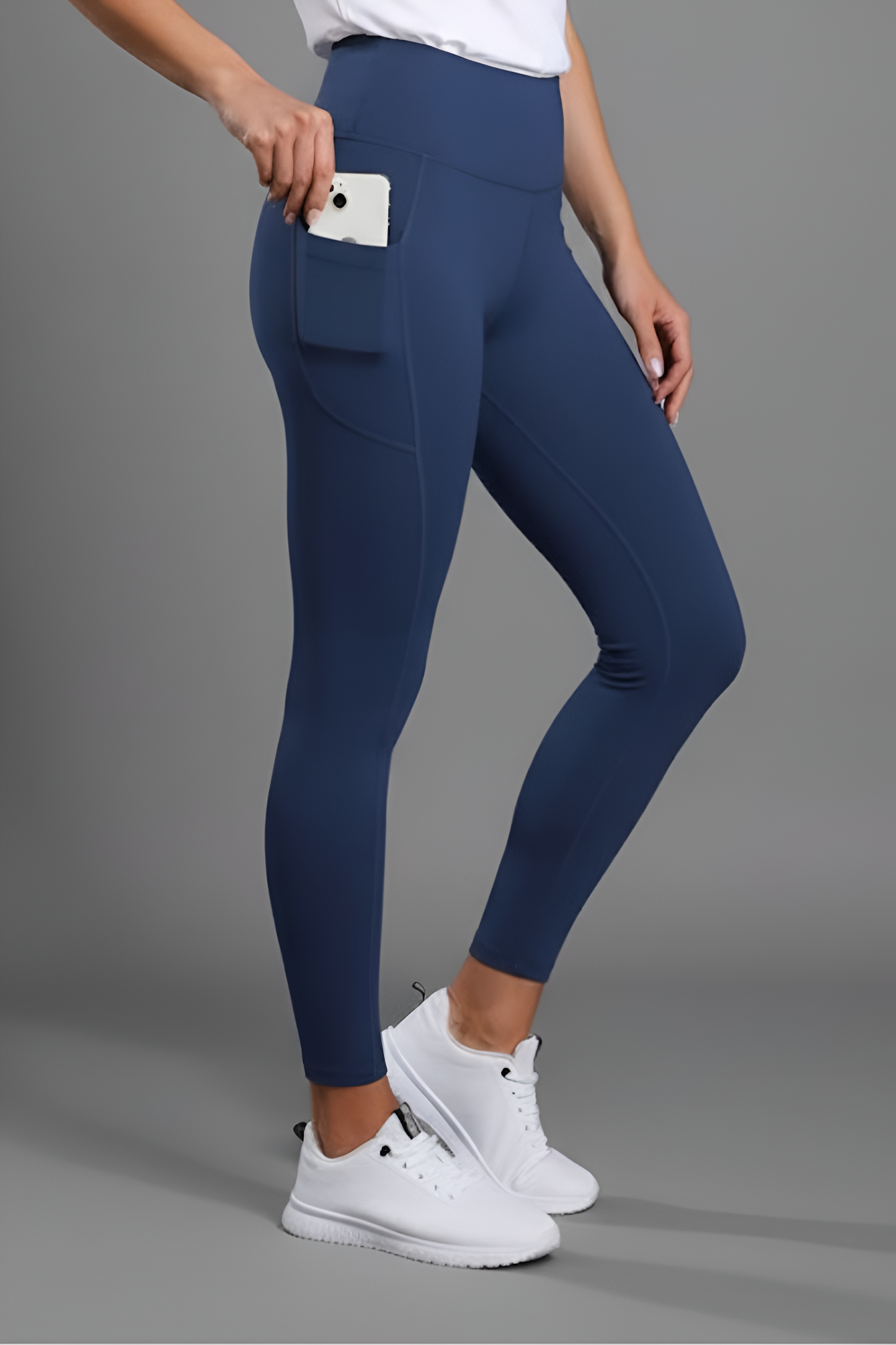 High-Waist Pocket Yoga Leggings for Women - Tummy Control & Phone Security