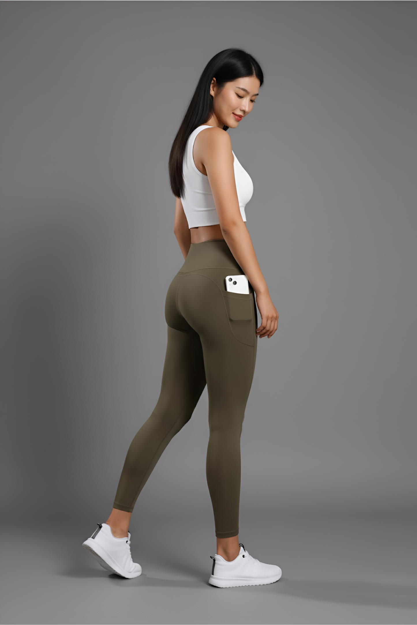 High-Waist Pocket Yoga Leggings for Women - Tummy Control & Phone Security