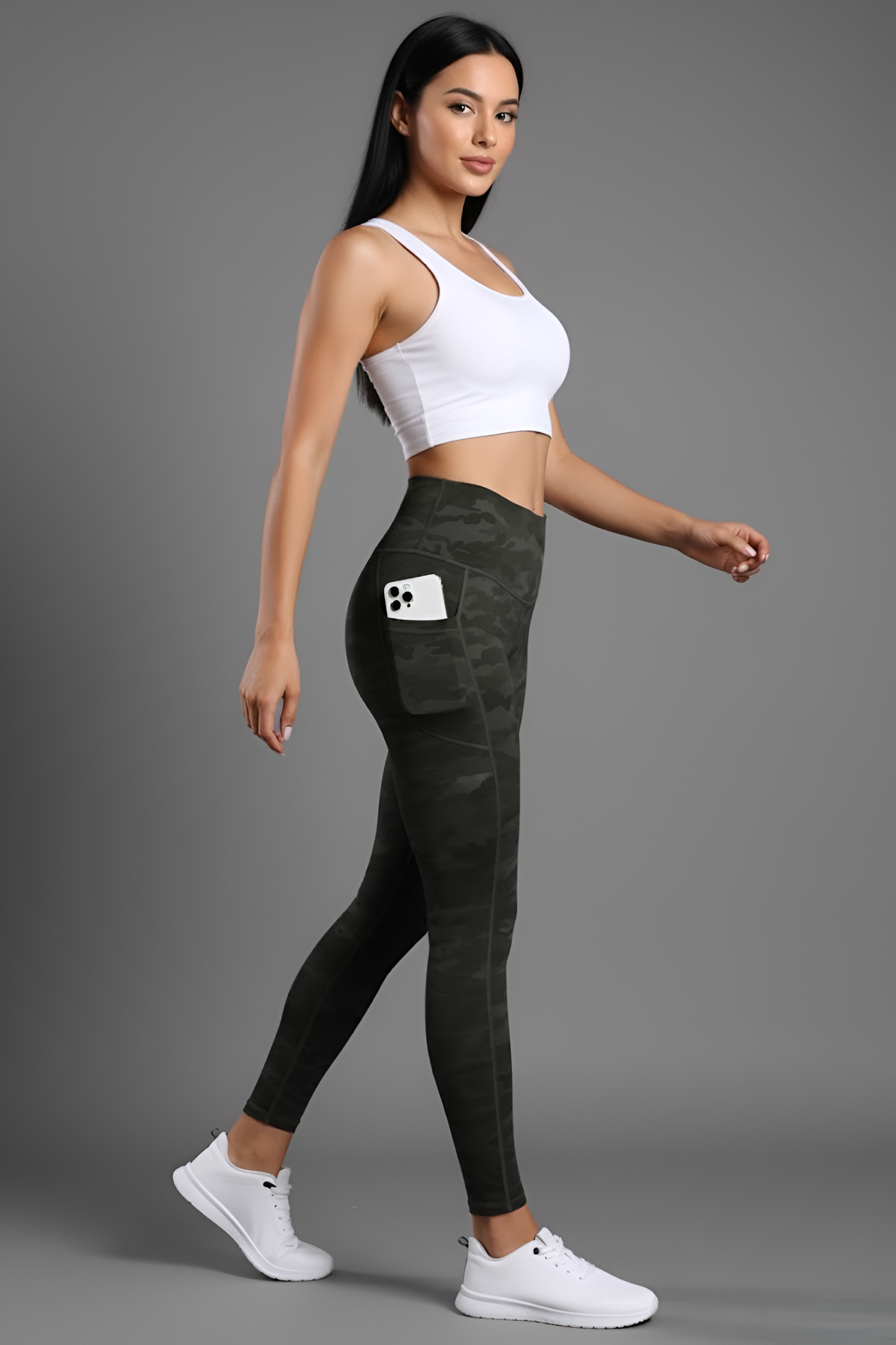 High-Waist Pocket Yoga Leggings for Women - Tummy Control & Phone Security