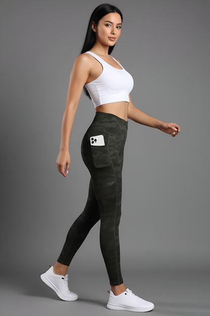 High-Waist Pocket Yoga Leggings for Women - Tummy Control & Phone Security