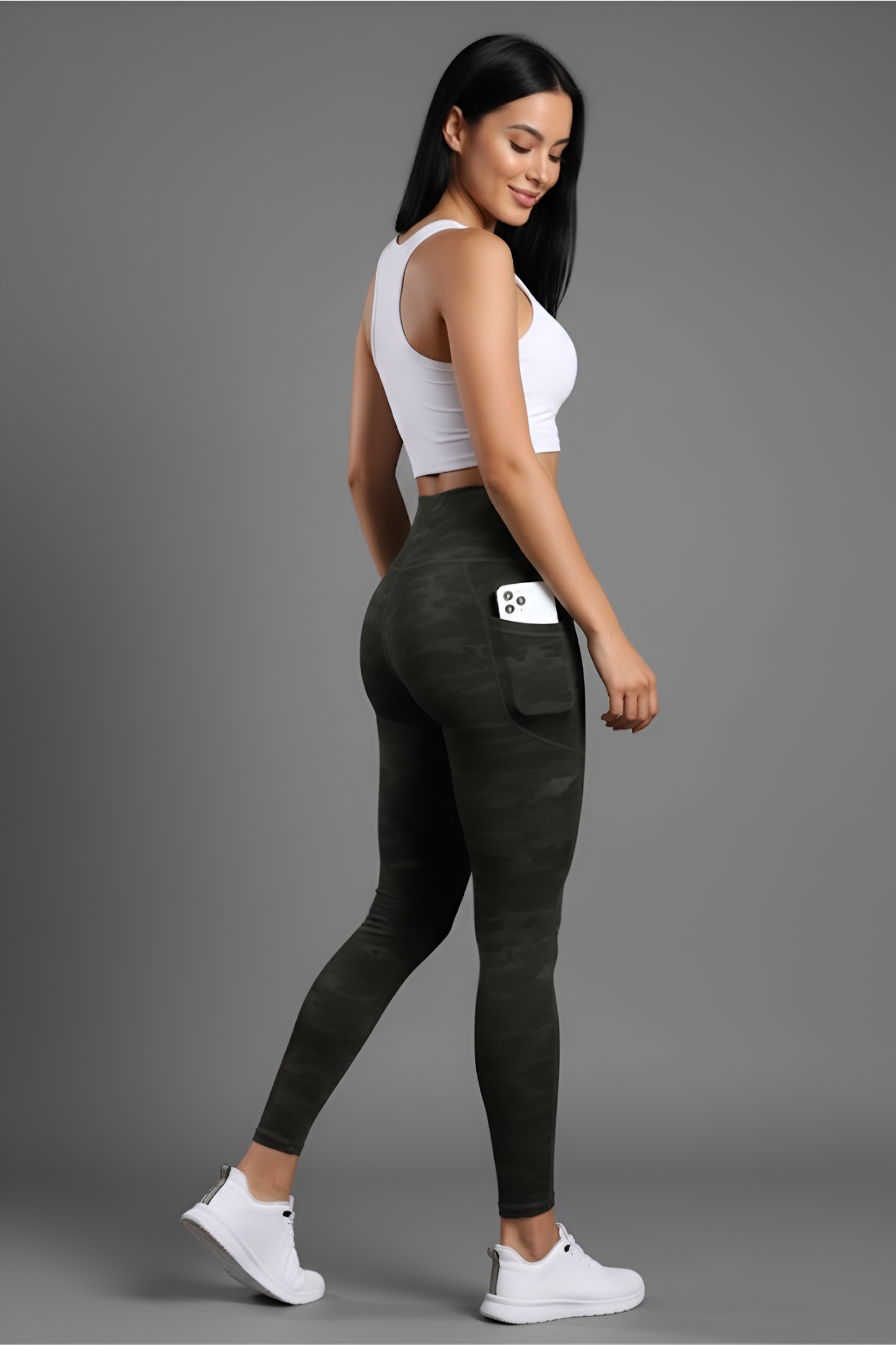 High-Waist Pocket Yoga Leggings for Women - Tummy Control & Phone Security