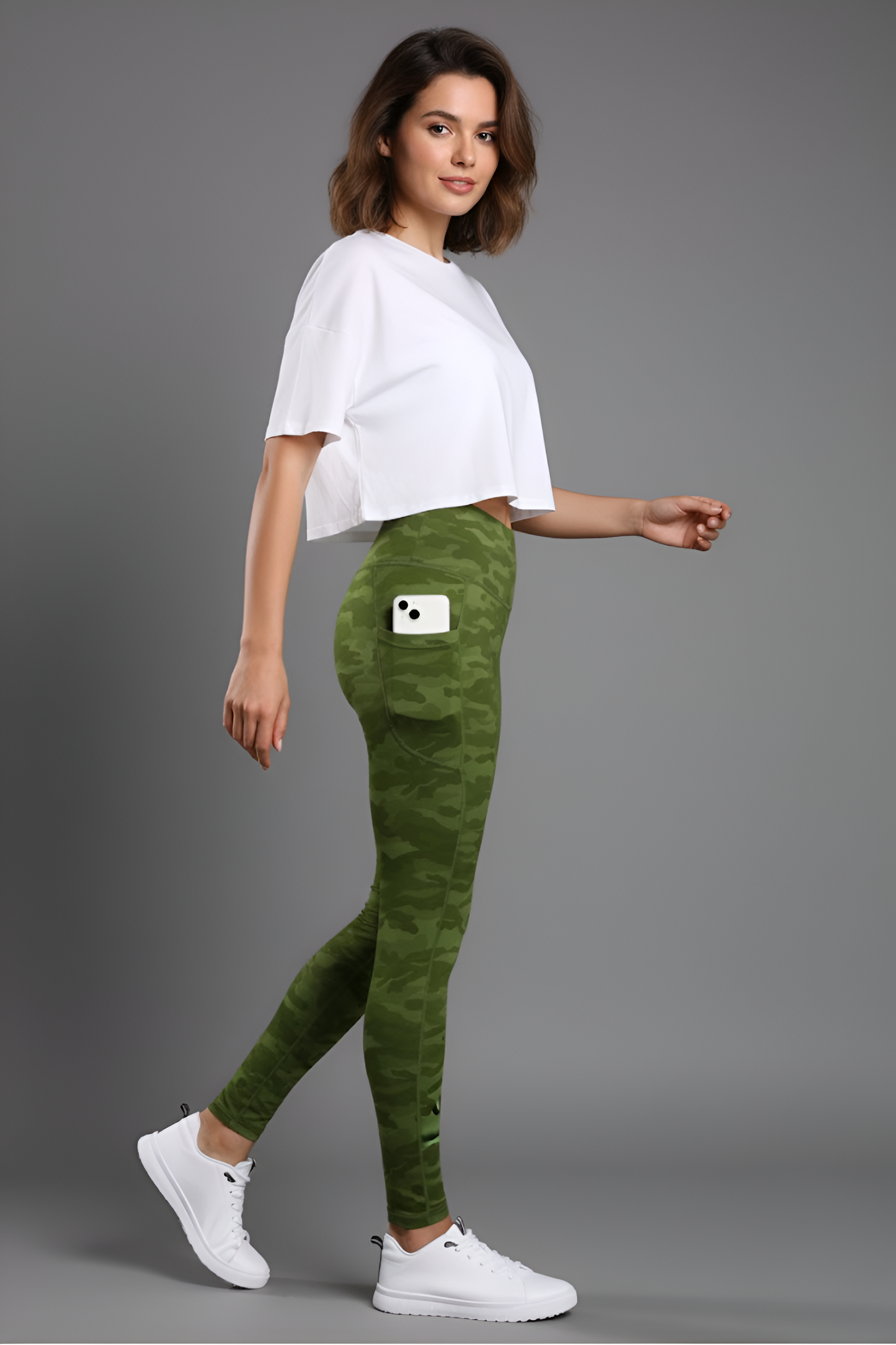 High-Waist Pocket Yoga Leggings for Women - Tummy Control & Phone Security