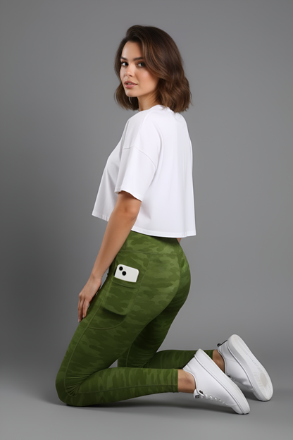 High-Waist Pocket Yoga Leggings for Women - Tummy Control & Phone Security