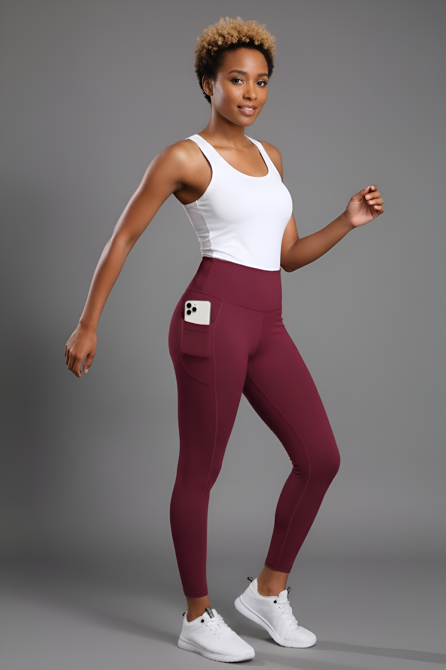 High-Waist Pocket Yoga Leggings for Women - Tummy Control & Phone Security