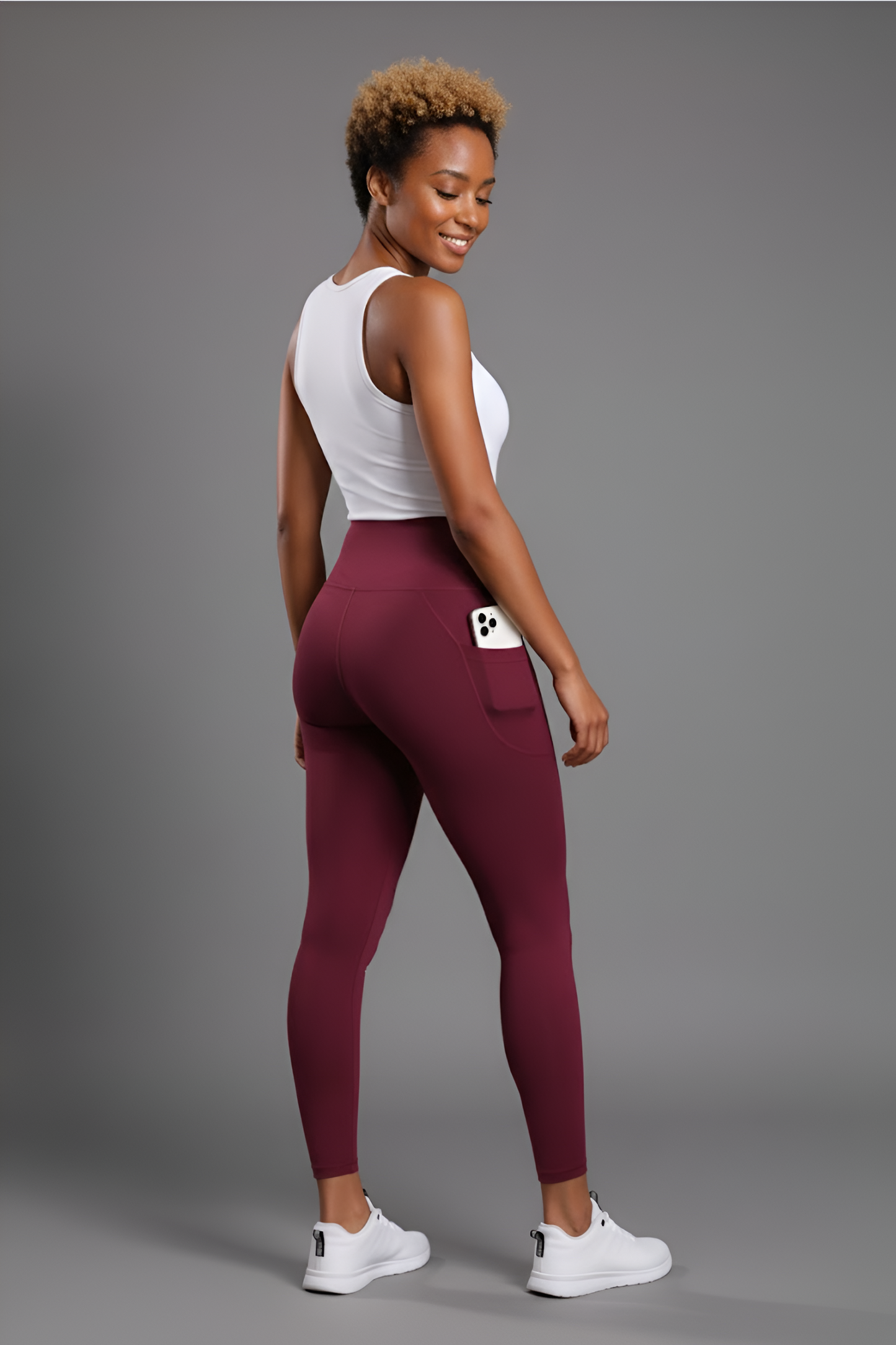 High-Waist Pocket Yoga Leggings for Women - Tummy Control & Phone Security