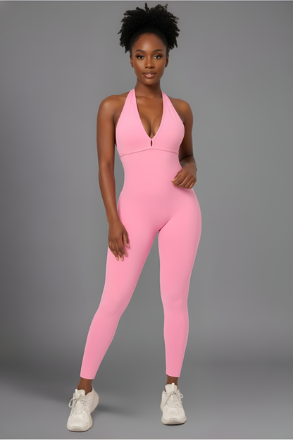Glamour Sculpt Jumpsuit: Lipo-Texture for Shaping + Deep Open Back