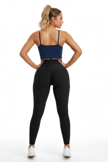Viral Textured Butt-Lifting Leggings | Honeycomb Fabric & Cellulite-Hiding
