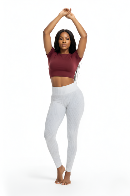 Viral Textured Butt-Lifting Leggings | Honeycomb Fabric & Cellulite-Hiding