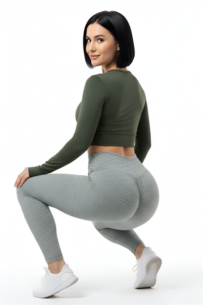Viral Textured Butt-Lifting Leggings | Honeycomb Fabric & Cellulite-Hiding
