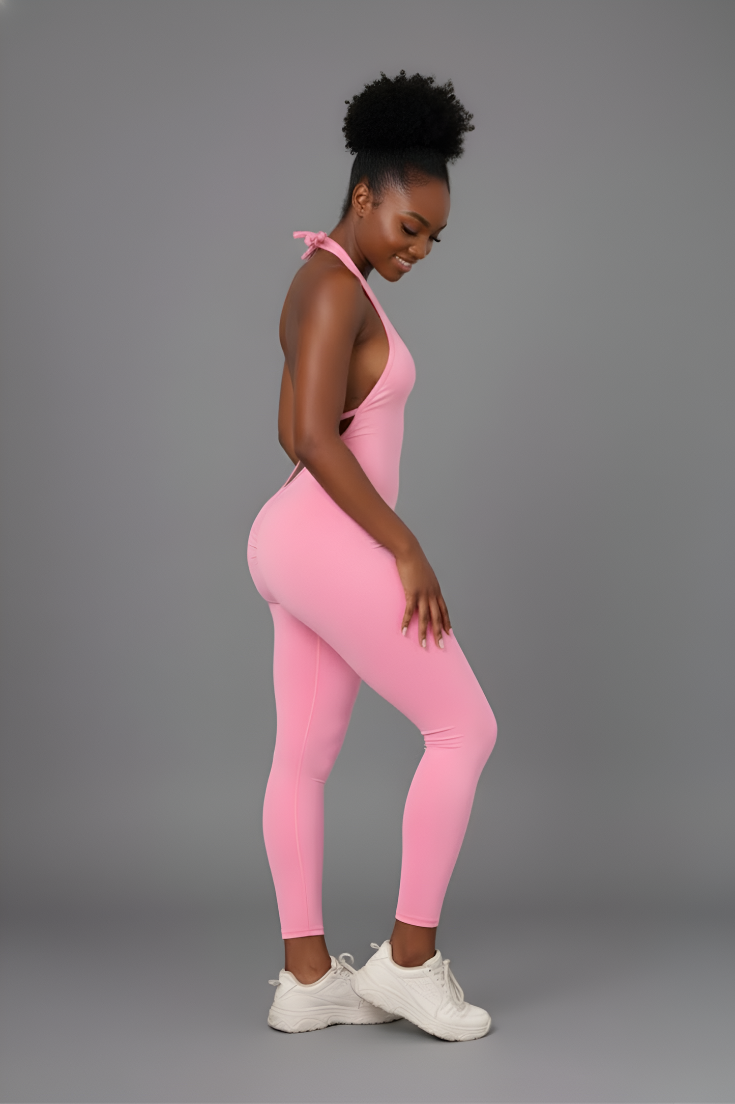Glamour Sculpt Jumpsuit: Lipo-Texture for Shaping + Deep Open Back
