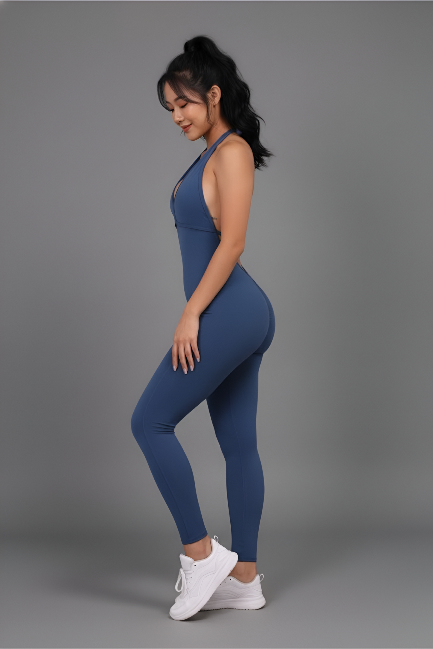 Glamour Sculpt Jumpsuit: Lipo-Texture for Shaping + Deep Open Back