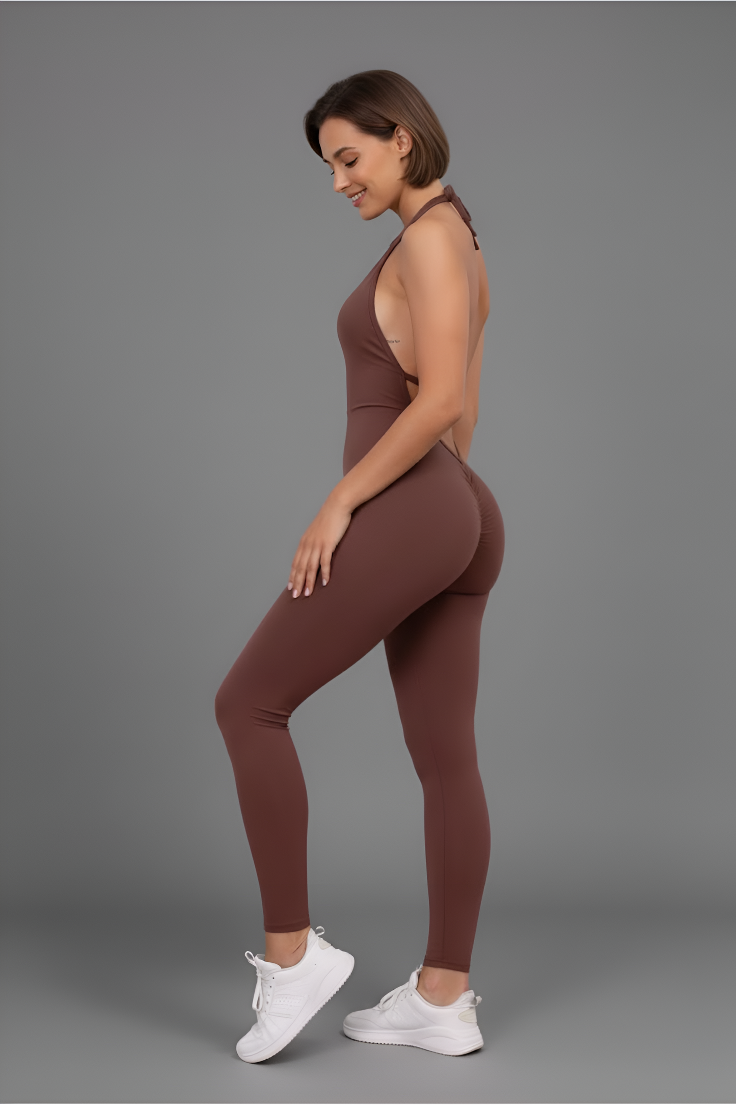 Glamour Sculpt Jumpsuit: Lipo-Texture for Shaping + Deep Open Back