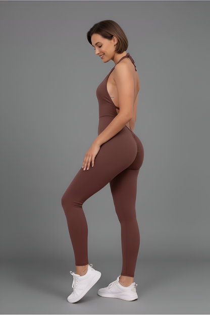 Glamour Sculpt Jumpsuit: Lipo-Texture for Shaping + Deep Open Back