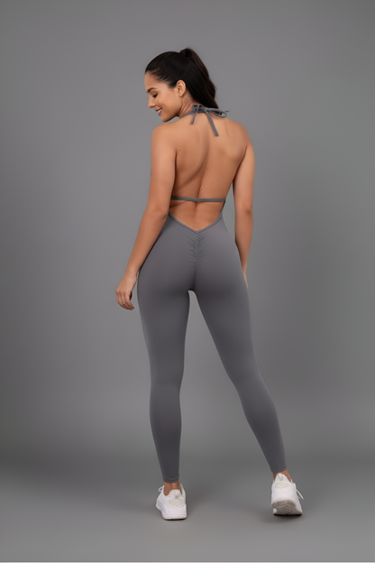 Glamour Sculpt Jumpsuit: Lipo-Texture for Shaping + Deep Open Back
